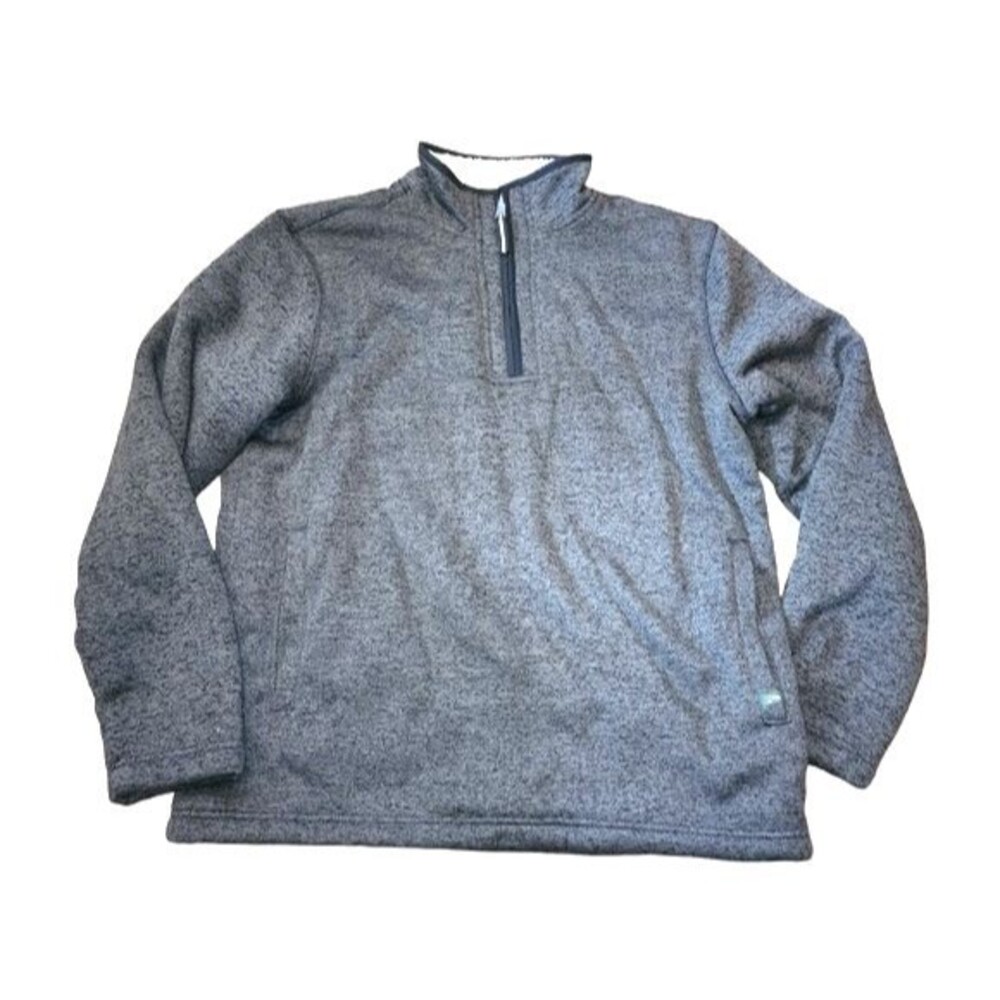 Orvis Gray 1/4 Zip Sherpa Lined Fleece‎ Pullover Men's Size L
